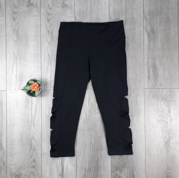 Champion Pants - Champion | peekaboo cropped black leggings